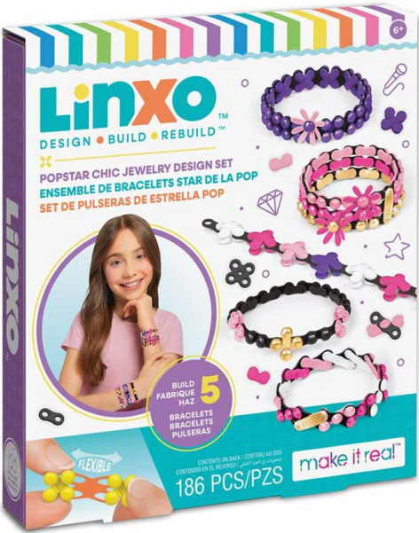 Набір для виготовлення прикрас Make it Real Набір для створення браслетів Make it Real Linxo Прикраси Модерн (MR6110-3)